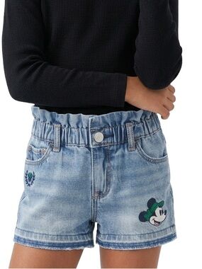 GAP Blue Denim Shorts with Minnie Mouse Embroidery